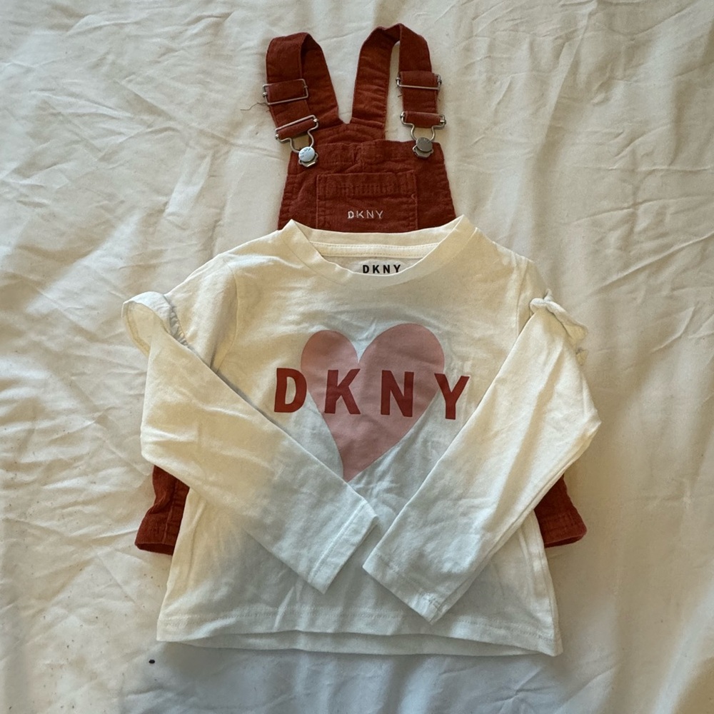Toddler DKNY Overall With Shirt Set